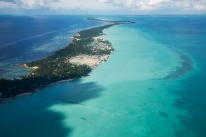 Aerial view of Kiribati